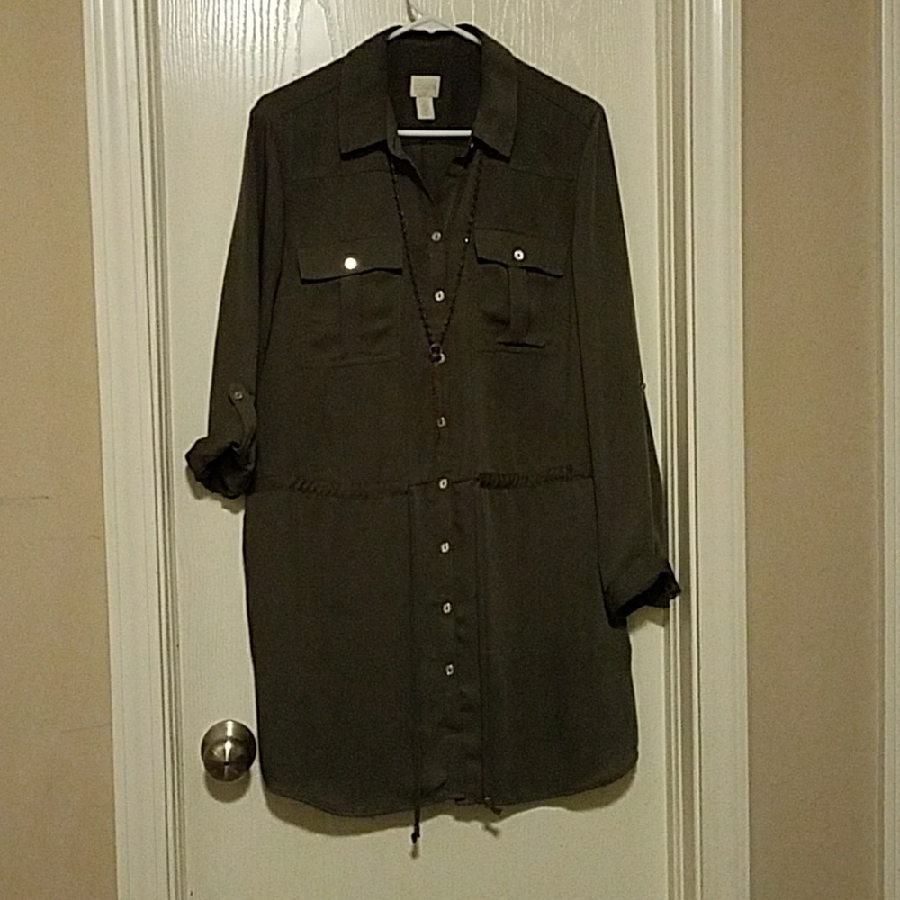 Chico's olive green top or dress